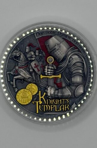 Knights Templer Secret Societies 2026 $2 (2 ounce Silver Coin Samoa Mint XXI)