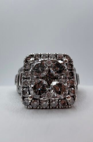Natural Diamond Ring 1.5 Estimated total carat weight (14k) White Gold