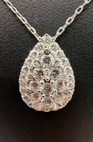 Lab Diamond and 14k Necklace Set (1.20 Total Carat Weight)