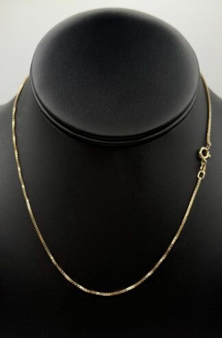 Box Chain (14K) Solid Gold (15 inches) (1.5 mm)