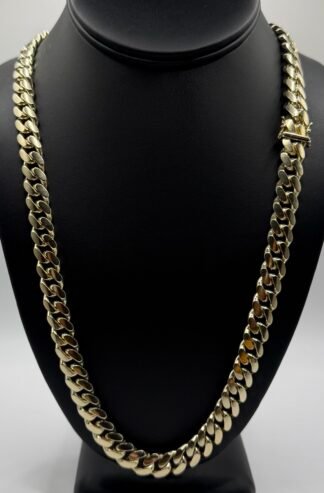 10mm Solid 14k Gold (25 Inch) Cuban Link Chain (204 Grams)