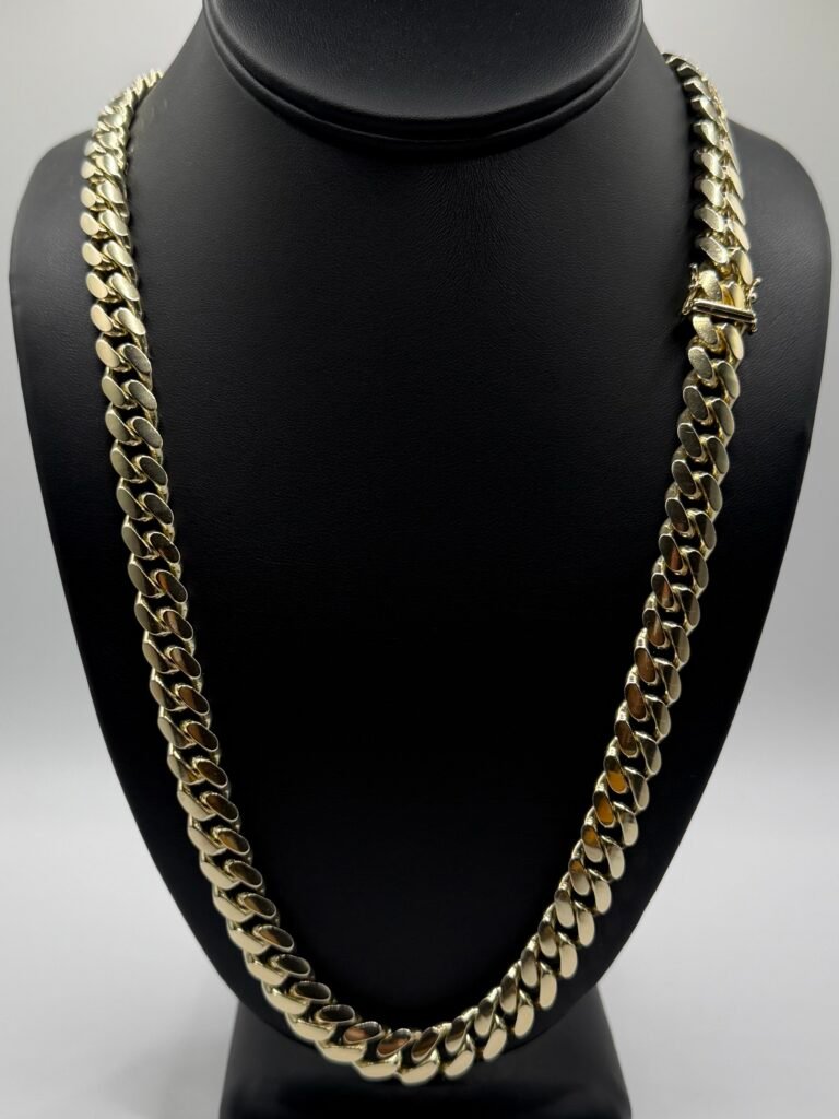 10mm Solid 14k Gold (25 Inch) Cuban Link Chain (204 Grams)
