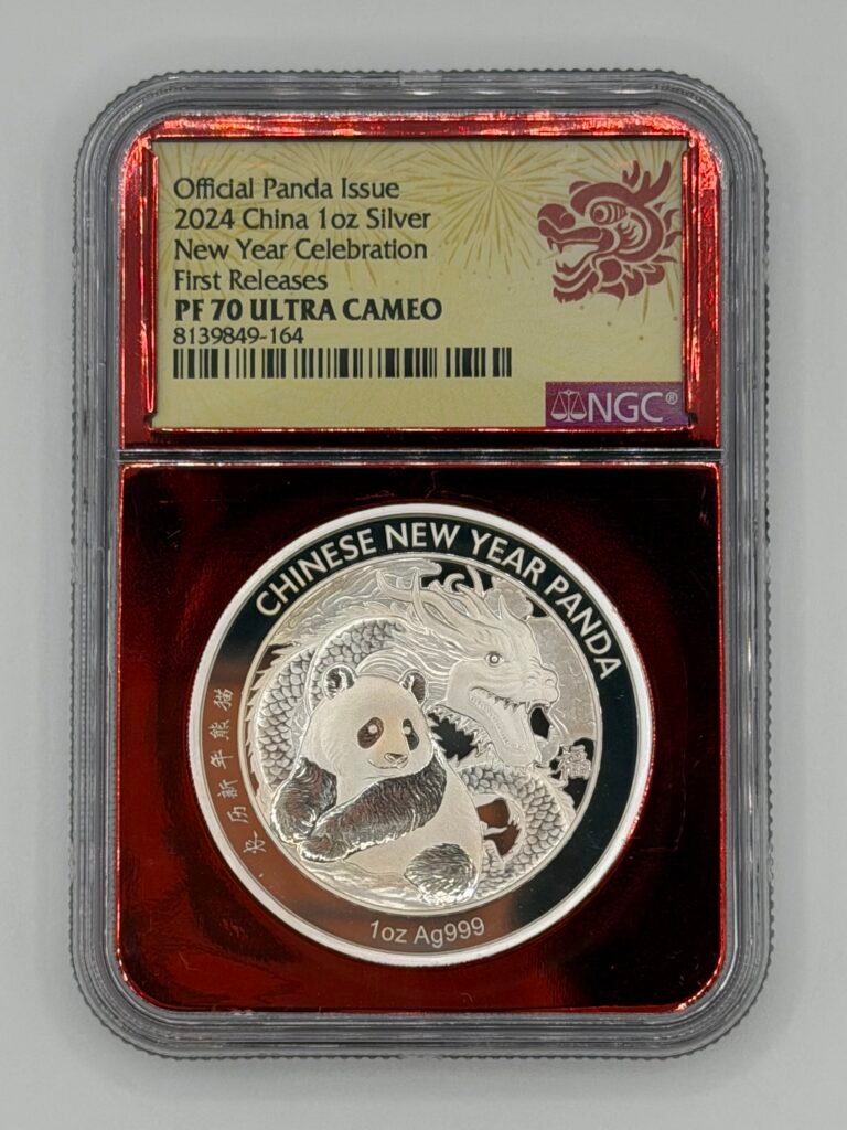 2024 China 1 Ounce Silver New Year Celebration Panda Ultra High Relief Proof (NGC PF70UC) First Release