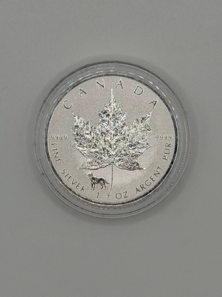 2018 Canada 1 oz Silver Maple Leaf Lunar Dog Privy BU