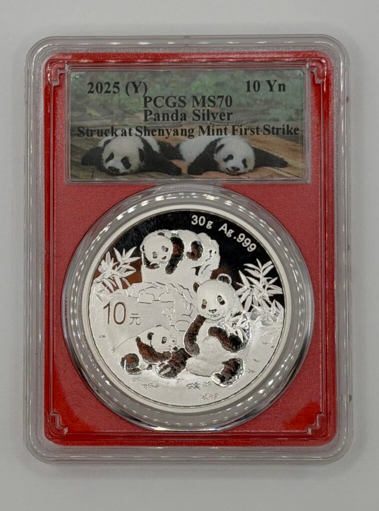 2025 China 30-gm Silver Panda PCGS MS70 First Strike (Red Core)