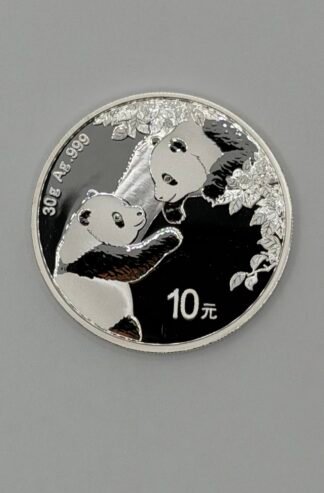 China 30 gram Silver Panda BU (In Capsule) (Random Date and Design)