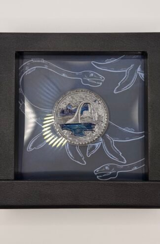 2022 Niue Silver Nessie, The Loch Ness Monster Black Proof Coin with Box and COA