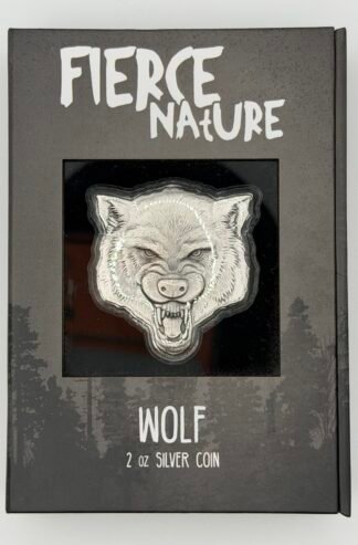 2023 Niue 2 oz .999 Silver $5 Fierce Nature - Wolf