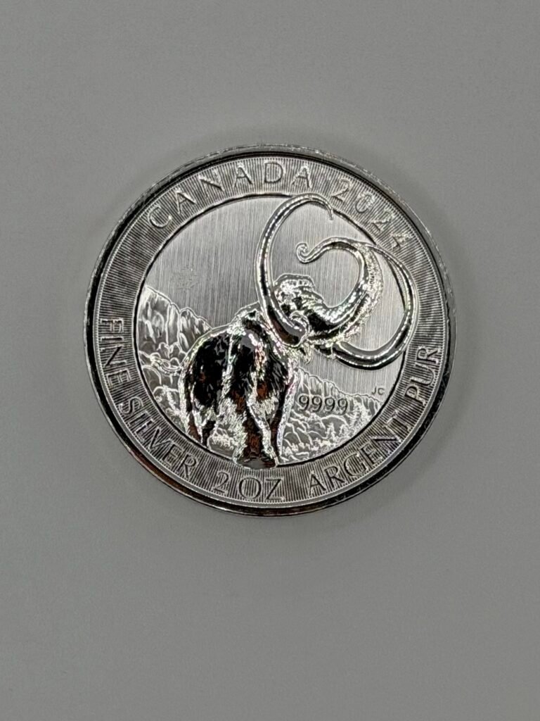 2024 RCM 2 oz .999 Silver Ice Age of Canada Woolly Mammoth BU Coin