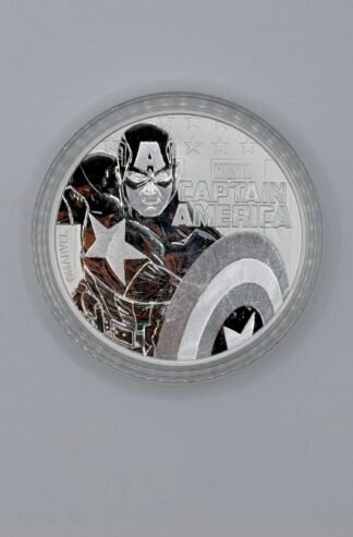 2019 Tuvalu 1 oz Silver $1 Marvel Series "Captain America" BU Coin