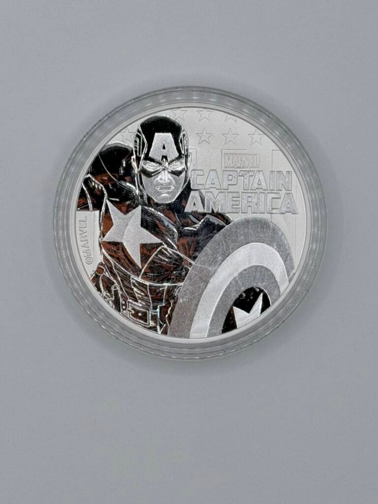 2019 Tuvalu 1 oz Silver $1 Marvel Series "Captain America" BU Coin