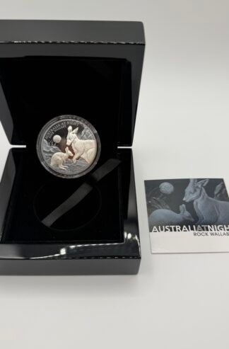 2024 Niue 1 oz .999 Silver Proof Australia at Night (Rock Wallaby) (Box and COA)