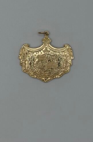 Hawaiian Heirloom Style 14k Gold (Hawaii Royal Crest) Pendant