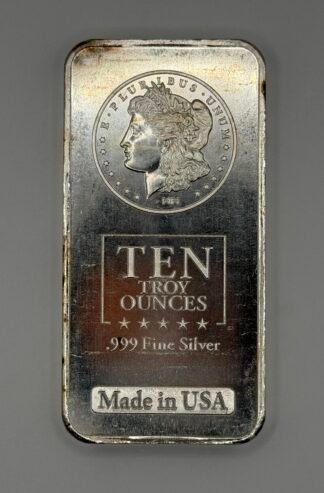 10 oz Silver Bar - Morgan Design