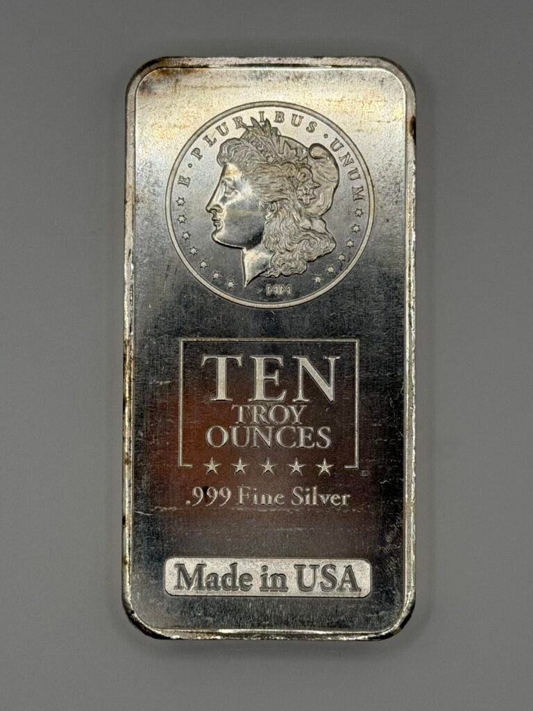 10 oz Silver Bar - Morgan Design