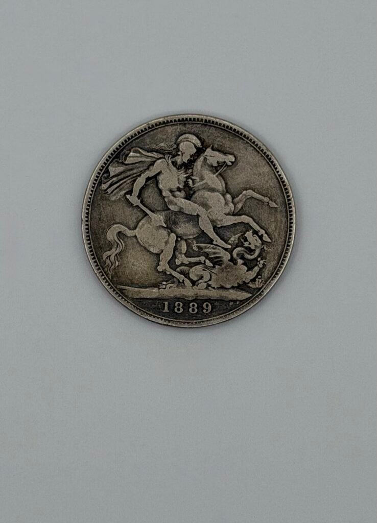 1887 Great Britain Silver Crown Victoria .925 Coin