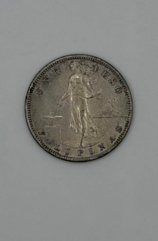 Philippines Silver 1 Peso .80 Coin