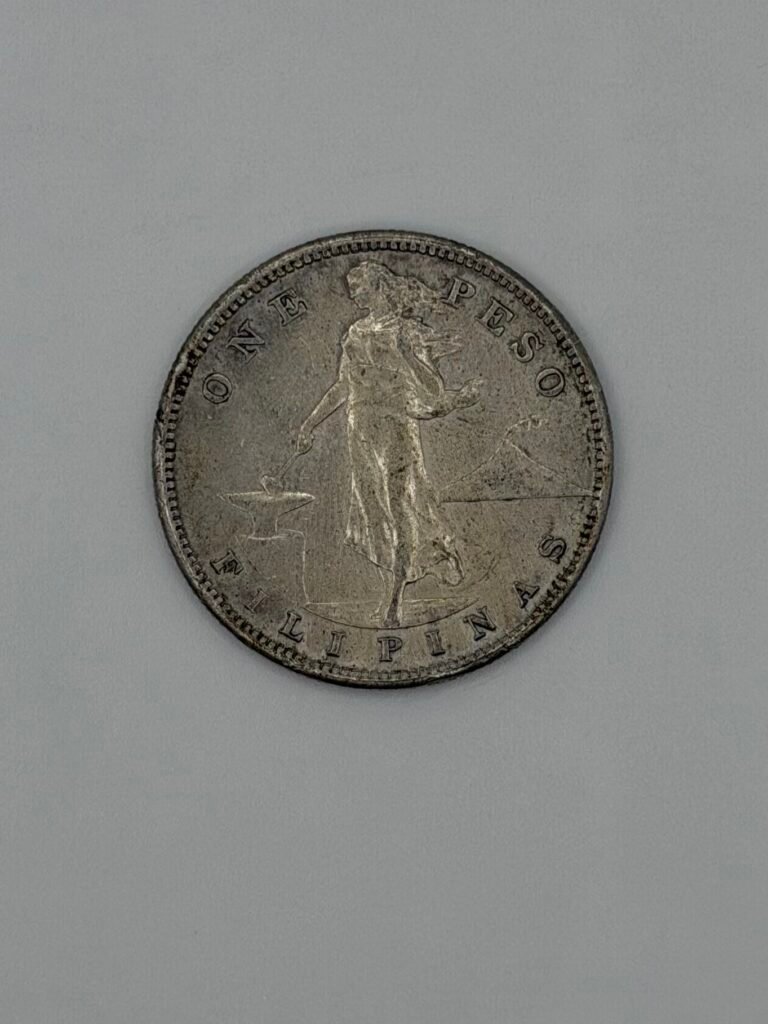 Philippines Silver 1 Peso .80 Coin