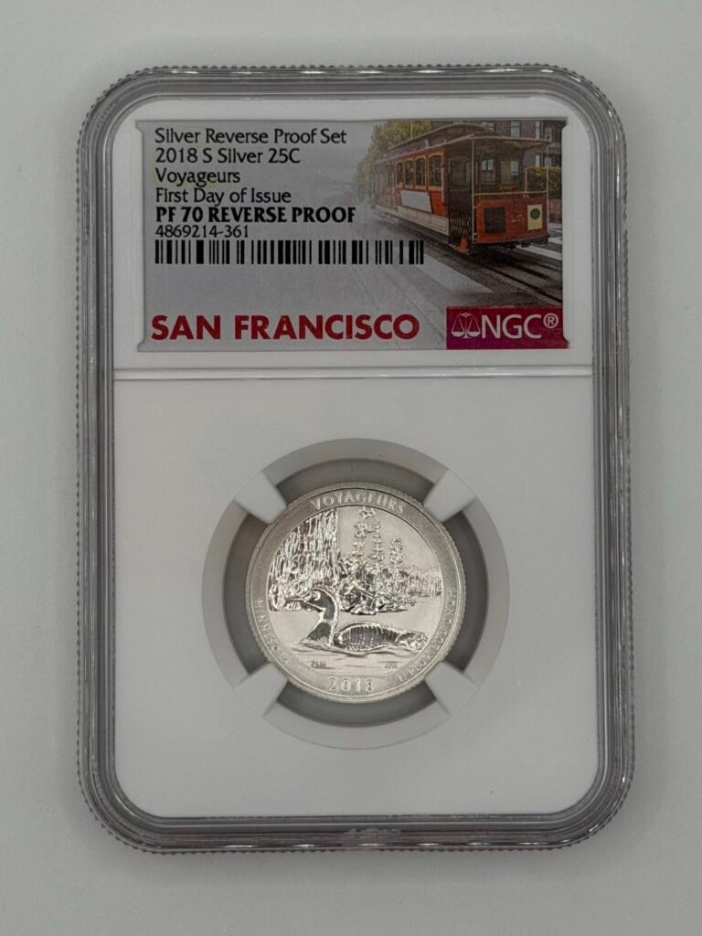 2018-S NGC (Reverse Proof PF 70) Silver Voyagers Quarter - First Day of Issue